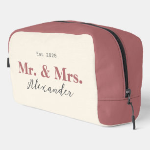 Mr & Mrs Toilettebeutel für Paar (Pink: B77072) Waschbeutel