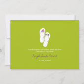Mr & Mrs Tropical Flip Flops Beach Wedding Einladu Einladung (Rückseite)