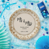 Mr & Mrs. Vintag Lace Doily Wedding Pappteller (Party)