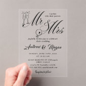 MR & mrs Wedding Acryleinladungen (Insitu (Handheld))