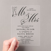 mr & mrs Wedding Acryllic Einladungen (Insitu (Handheld))