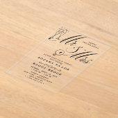 mr & mrs Wedding Acryllic Einladungen (Ablage )