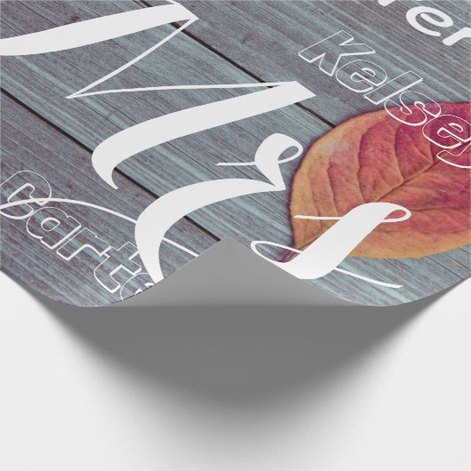 Mr & Mrs. Wedding/Anniversary Personalisiert Names Geschenkpapier (Ecke)