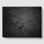 Mr. & Mrs. Wedding Black Slate Stone Gästebuch (Rückseite)