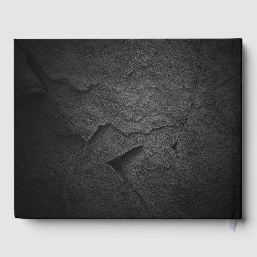 Mr. & Mrs. Wedding Black Slate Stone Gästebuch (Rückseite)