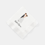 Mr & MRs Wedding Bride & Groom Couple Serviette (Ecke)