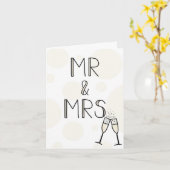 Mr & Mrs. Wedding Card Karte (Gelbe Blume)