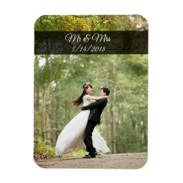 Mr & Mrs Wedding Couple Foto Mini Magnet