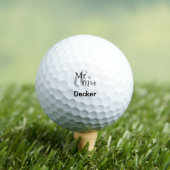 Mr. & Mrs. Wedding Couple Golfball (Insitu T-Shirt)