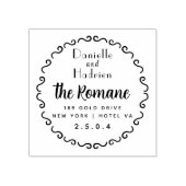 Mr. & Mrs. Wedding Couple Gummistempel (Prägung)