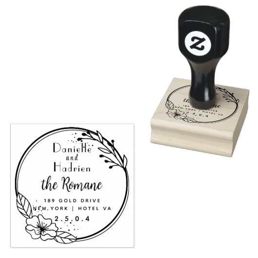 Mr. & Mrs. Wedding Couple Gummistempel (Stempel)