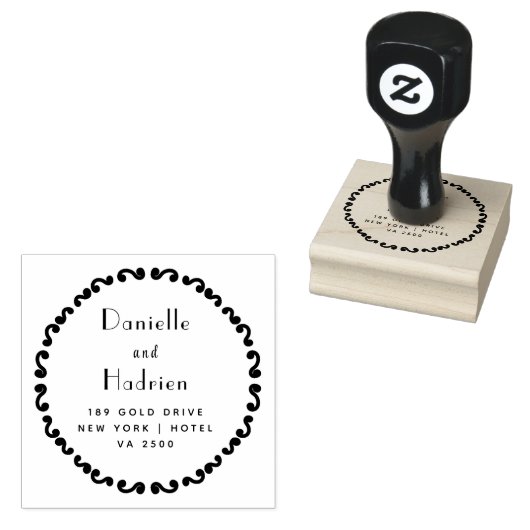 Mr & Mrs. Wedding Custom Rücksendeadresse Gummistempel (Stempel)