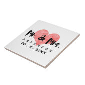 Mr. & Mrs. Wedding Date Fliese (Seite)