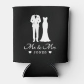 Mr & Mrs Wedding Dress Tuxedo Newlywed Couple Dosenkühler (Vorderseite)