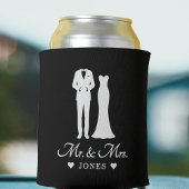 Mr & Mrs Wedding Dress Tuxedo Newlywed Couple Dosenkühler
