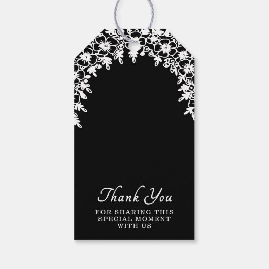 Mr & Mrs Wedding Dress Tuxedo Thank You Geschenkanhänger (Rückseite)