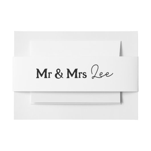 Mr & Mrs. Wedding Einladung Bly Band (Vorderseite Beispiel)