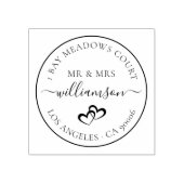 Mr & Mrs Wedding Elegant Custom Rücksendeadresse Gummistempel (Prägung)