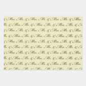 Mr & Mrs. Wedding elegante Braut und Bräutigam Geschenkpapier Set (Vorderseite 3)