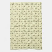 Mr & Mrs. Wedding elegante Braut und Bräutigam  Geschirrtuch (Vertikal)