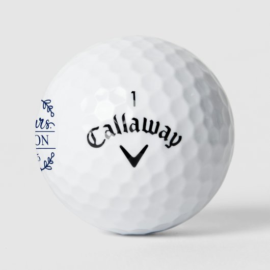 Mr & Mrs Wedding Favor Golfball (Logo)