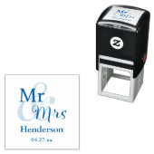 Mr. & Mrs. Wedding mit Name & Date Permastempel (Beispiel)
