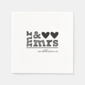 Mr. & Mrs. Wedding Napkins Serviette (Vorderseite)