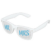 Mr & Mrs Wedding Party Glasses Partybrille (Schrägansicht)