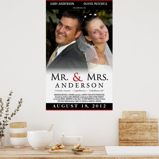 Mr & Mrs. Wedding Poster - Custom Movie Template (Küche)