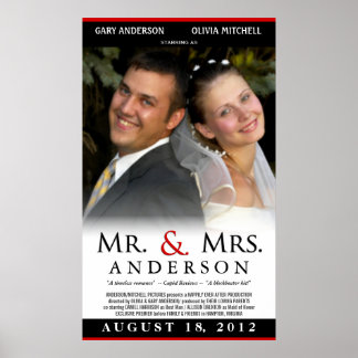 Mr & Mrs. Wedding Poster - Custom Movie Template