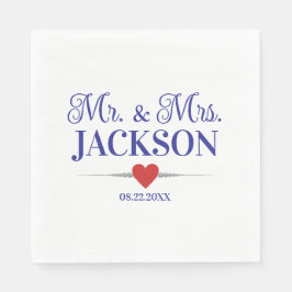 Mr. & Mrs. Wedding Serviette
