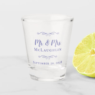 Mr. & Mrs. Weddings Name Datum Mit Monogramm Periw Schnapsglas