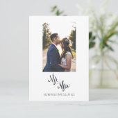 Mr & Mrs. Wir haben eine einfache Heiratsankündigu Ankündigung (Stehend Vorderseite)