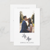 Mr & Mrs. Wir haben eine einfache Heiratsankündigu Ankündigung (Vorne/Hinten)