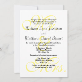 Mr. & Mrs. Yellow - Einladung Hochzeit & Empfang