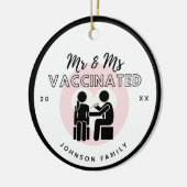 Mr & Ms Vaccated Romantic Drehmoment Family Name Keramik Ornament (Links)