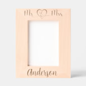 Mr. Name Wedding Newlywed Geätzte Rahmen (Vorderseite)