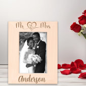 Mr. Name Wedding Newlywed Geätzte Rahmen