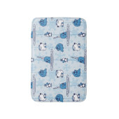 Mr. Narwhal Blue Snowflake Pattern Badematte (Vorderseite Vertikal)