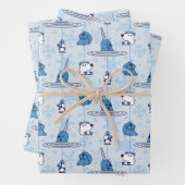 Mr. Narwhal Blue Snowflake Pattern Geschenkpapier Set (Beispiel)