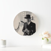 Mr. Natty, der scharfgekleidete Mann der 1920er Ja Große Wanduhr (Zuhause)