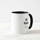 Mr Newly Wed Personalised Engagement Ring Finger Tasse (VorderseiteRechts)