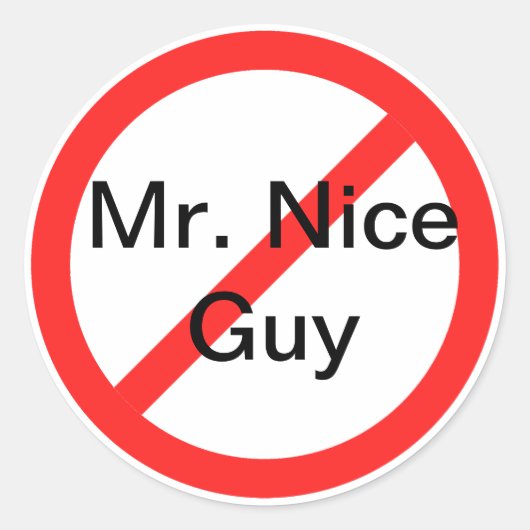 Mr. Nice Typ Runder Aufkleber (Vorderseite)