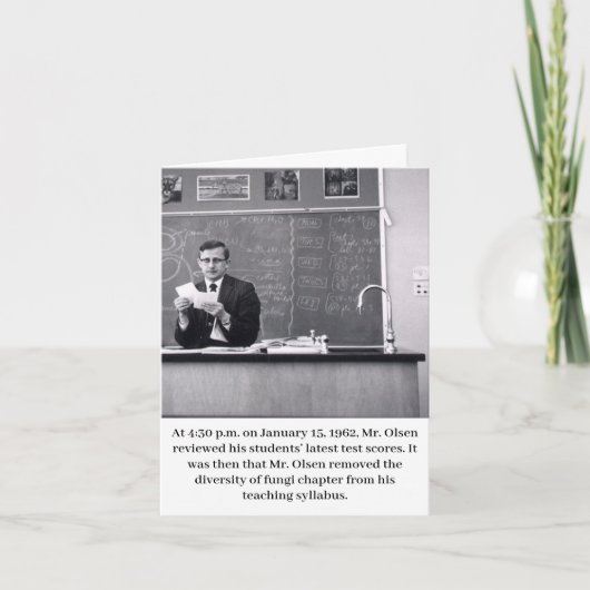 Mr. Olsen Teacher Retirement Congrats Card Karte (Vorderseite)