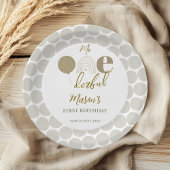 Mr One derful Neutral Rainbow First Birthday Pappteller