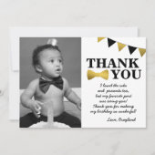 Mr Onederful Black and Gold Dankeschön Karte (Vorderseite)