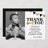 Mr Onederful Black and Gold Dankeschön Karte (Vorne/Hinten)