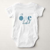 Mr Onederful Blue Cloud Boho First Birthday Baby Strampler (Rückseite)