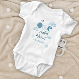Mr Onederful Blue Cloud Boho First Birthday Baby Strampler