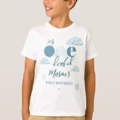 Mr Onederful Blue Sky Cloud Boho First Birthday T-Shirt (Vorderseite)